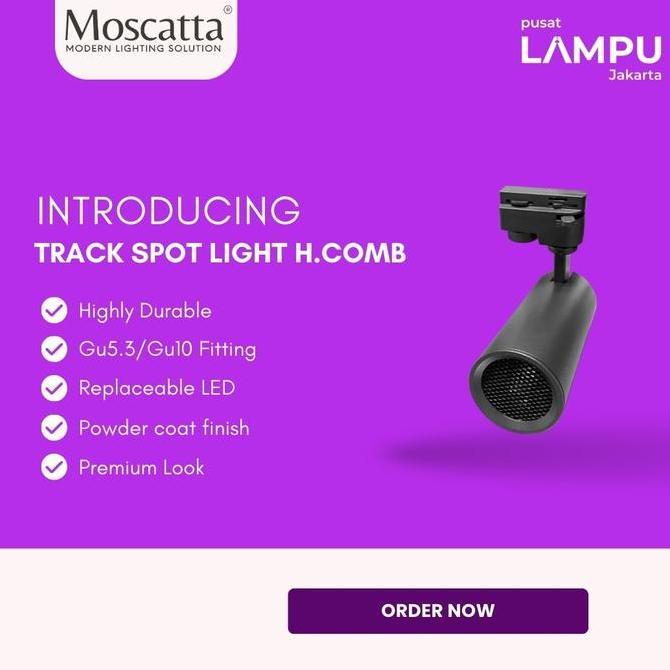 Moscatta Track Light Rell with honeycomb compatible for philips master MR16 + trafo philips