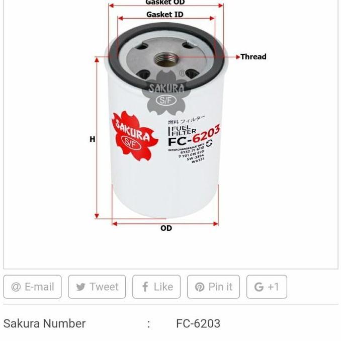 Filter Sakura FC-6203 FC6203 FC 6203