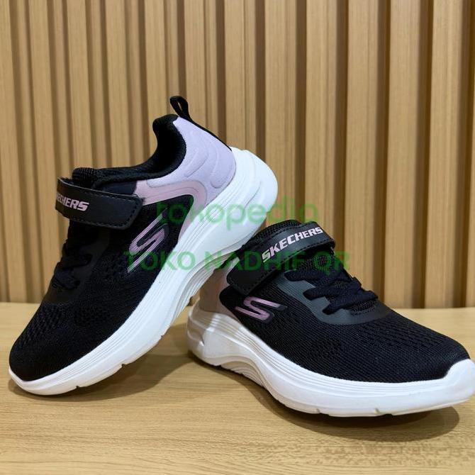 SEPATU ANAK PEREMPUAN SEKOLAH SKECHERS HITAM PINK PREMIUM QUALITY