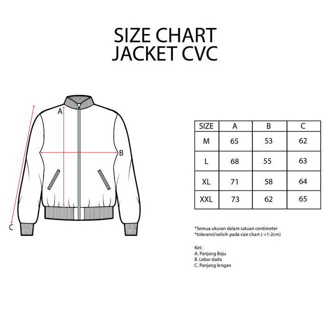 D&F Jaket Pria Bomber - Hitam