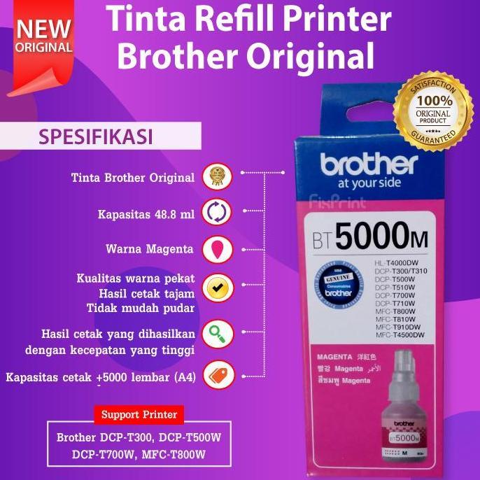 SET Tinta Brother BTD60Bk D60 BT5000 Printer MFC-T810W T910DW T4500DW