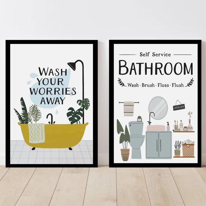 Hiasan dinding bathroom Wall decor dinding kamar mandi Hiasan kamar mandi pajangan toilet