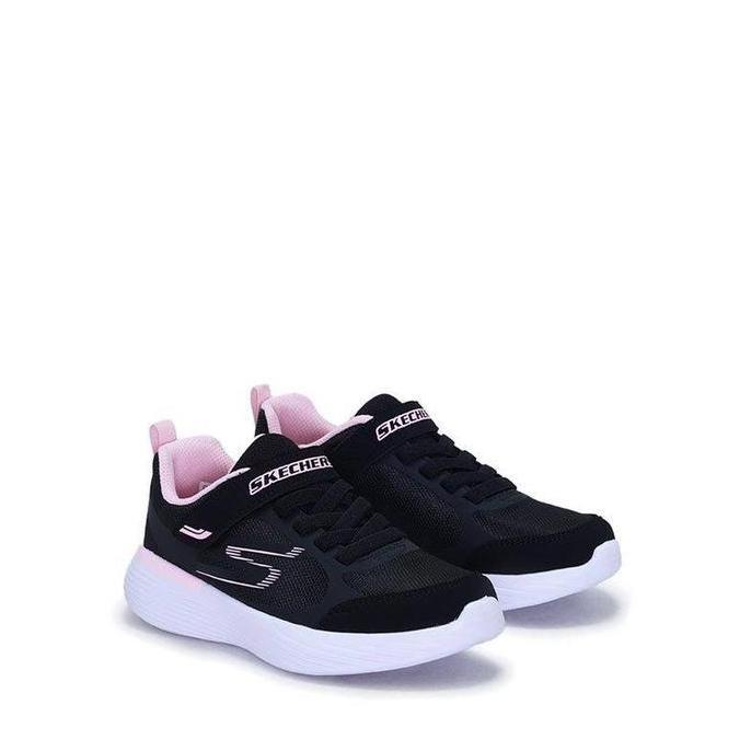 SEPATU ANAK SEKOLAH PEREMPUAN SKECHERS GO RUN PREMIUM BLACK PINK HITAM
