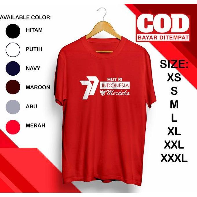 KAOS SPECIAL 17 AGUSTUS | HUT RI | KAOS DISTRO | 77 TAHUN INDONESIA MERDEKA