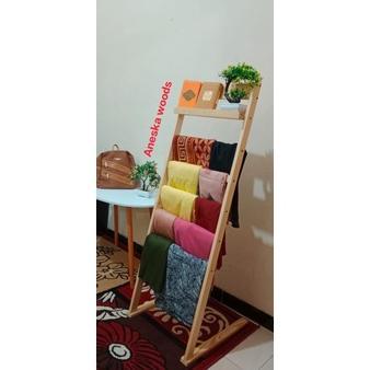 Tangga Hias 5 Tingkat Kayu Jati Belanda Anti Rayap