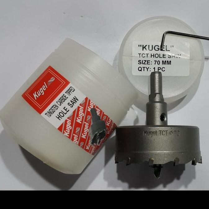 Kugel Hole Saw TCT Dia. 70 mm - Mata Bor Stainless Steel - Original HOLE SAW ASLI KUGEL