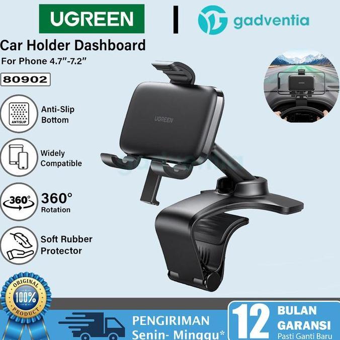 Promo UGREEN Car Mount Phone Holder HP Mobil Dudukan Jepit Dashboard iPhone 7.2" 80902 COD
