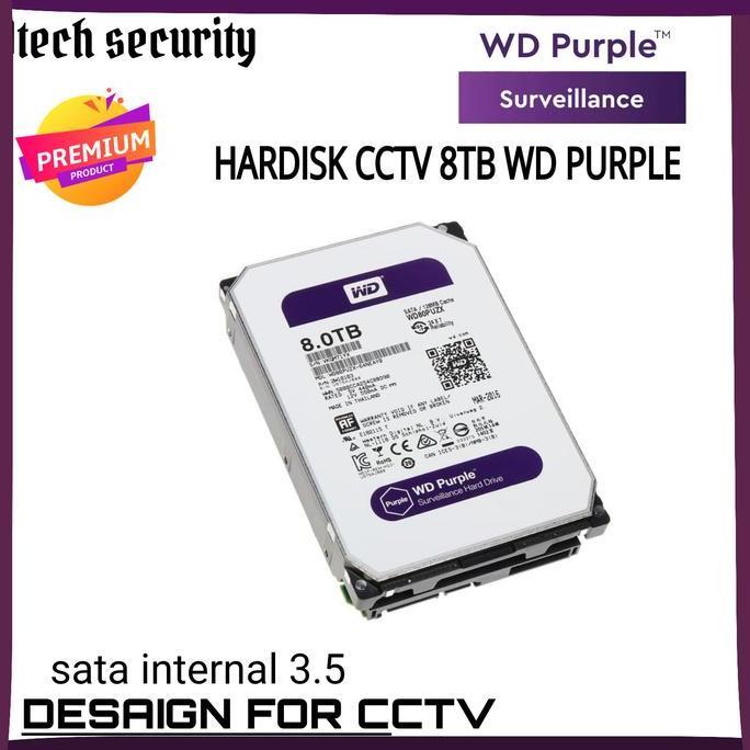 HARDISK CCTV 8 TERA WD PURPLE/HARDDISK WD PURPLE 8TB SATA INTERNAL 3.5