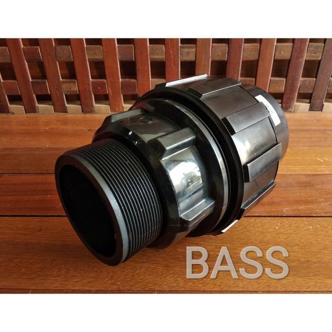 Sock Drat Luar HDPE 4" 110mm Male Thread Adaptor HDPE Sambungan Pipa