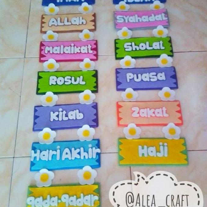 Hiasan dinding rukun iman rukun islam