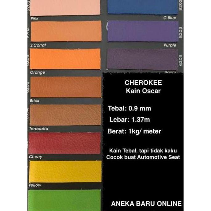Promo Kain Mebel Oscar CHEROKEE Kulit Sintetis Imitasi sofa jok mobil 1/2m COD