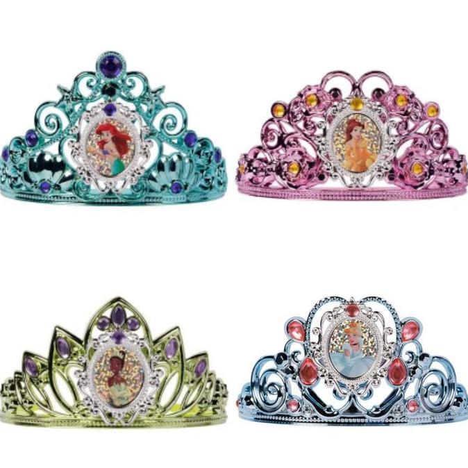 Mahkota Tiara Princess Belle Aurora Ariel Rapunzel Bando Anak Disney