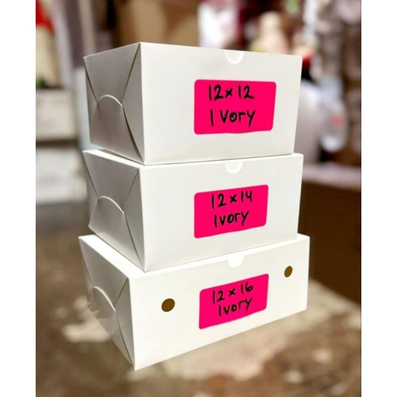 isi 50 dus snack IVORY PREMIUM / dus kue ukuran 12x12 12x14 12x16