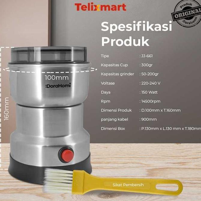 Grinder Mini Dorahomi Mesin Penggiling Kopi Blender Bumbu Kering