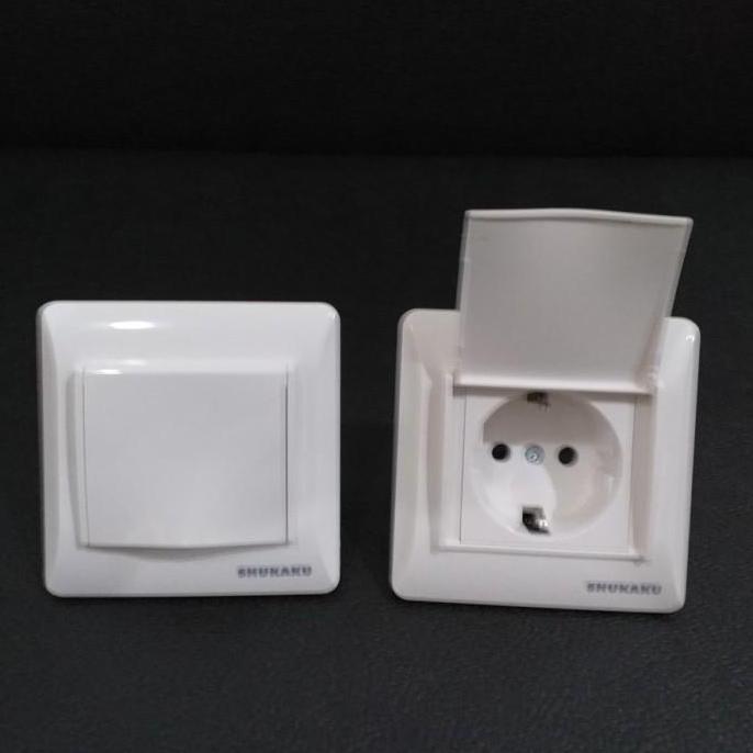 Stop Kontak Tutup SHUKAKU Stop Kontak Inbow + Cover SHUKAKU - SKU 8625