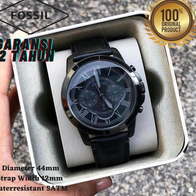 Jam Tangan Pria Fossil Fs5132 Grant Chronograph Bla Jam Pria Jam Tangan Kulit Pria Jam Tangan Hitam 