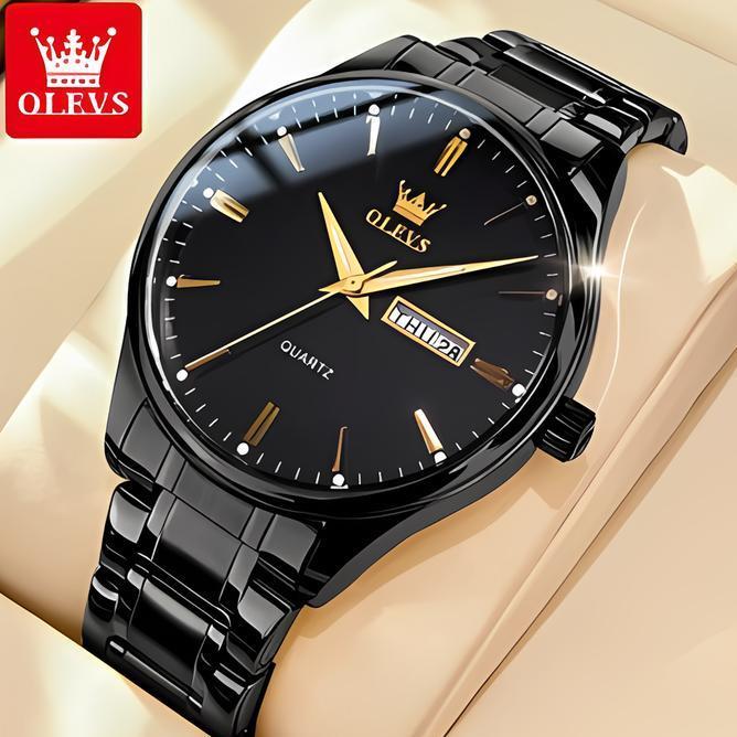 Olevs Jam Tangan Pria Anti Air Tahan Luminous Fashion Analog Stainless Steel Watches Men El G6898 Wi