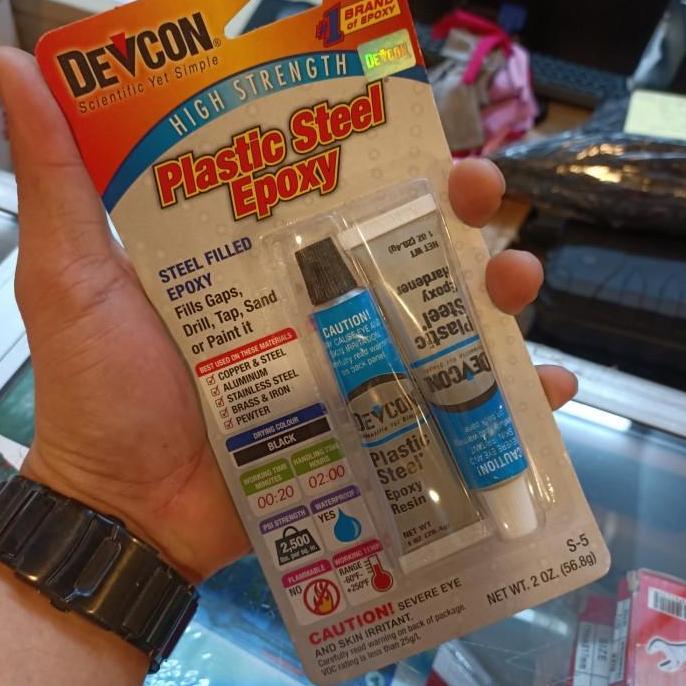 lem besi devcon - plastik steel epoxy devcon