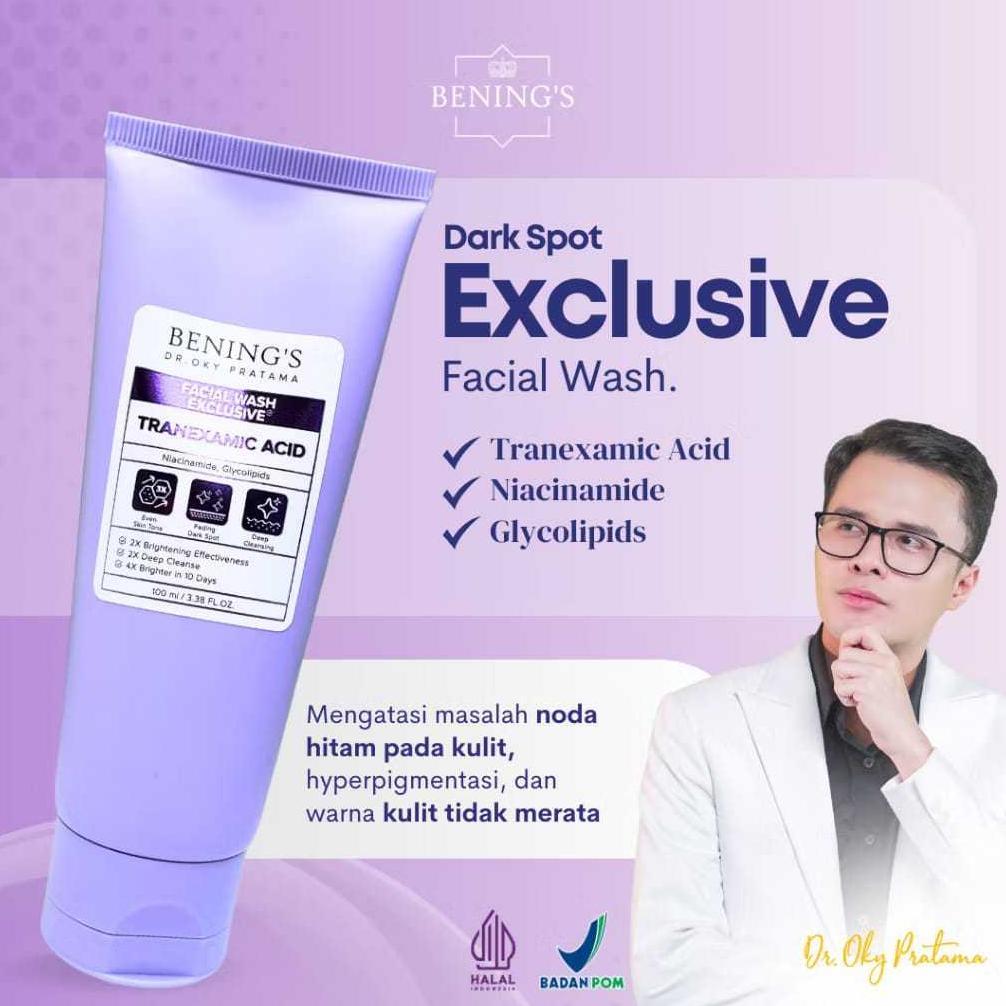 Bening's Facial Wash Exclusive | Sabun Cuci Wajah Untuk  Flek Benings Clinic / Bening's Indonesia