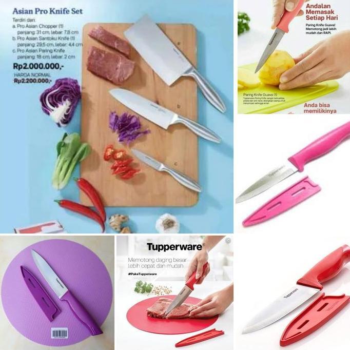 Tupperware asian pro, paring, knife, peeler dll original