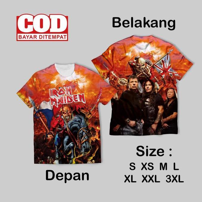 Kaos FullPrint Iron Maiden | Metal | Kaos AOP Band Iron Maiden