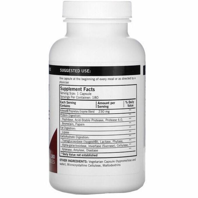 Kirkman Labs Enzyme Complete Dpp-Iv With Isogest 180 Capsules Original