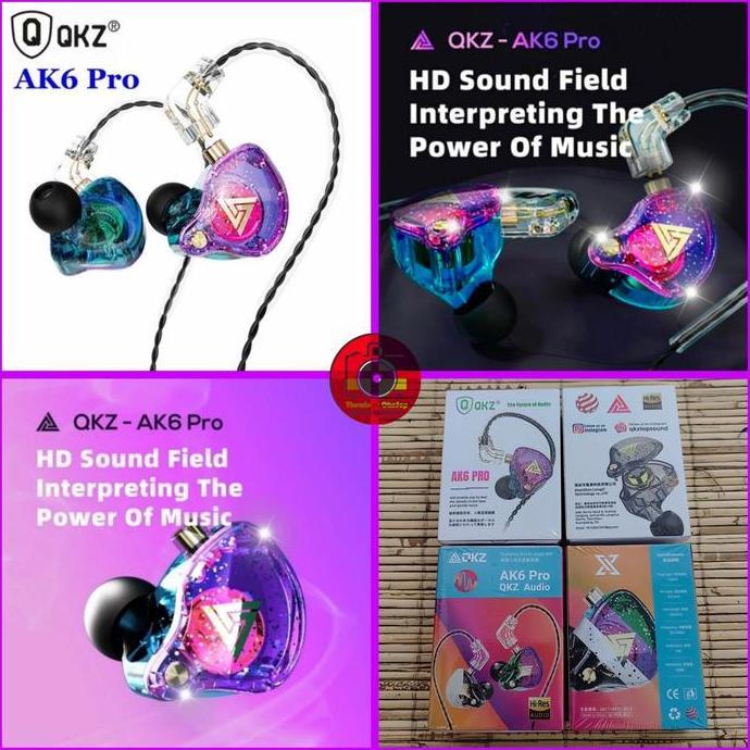 QKZ AK6 PRO IEM In-ear Headphones Earbuds Earphone HiFi Fever Subwoofe