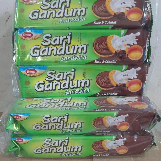 Roma Sari Gandum Sandwich Coklat Per Pa Isi 6 Pa 115 Gram