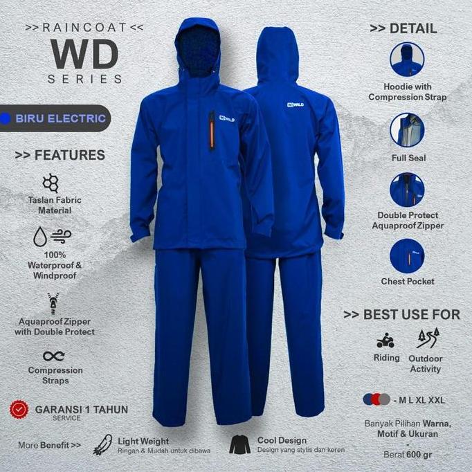 Mantol Raincoat Jas hujan Wd Wild Waterfroop