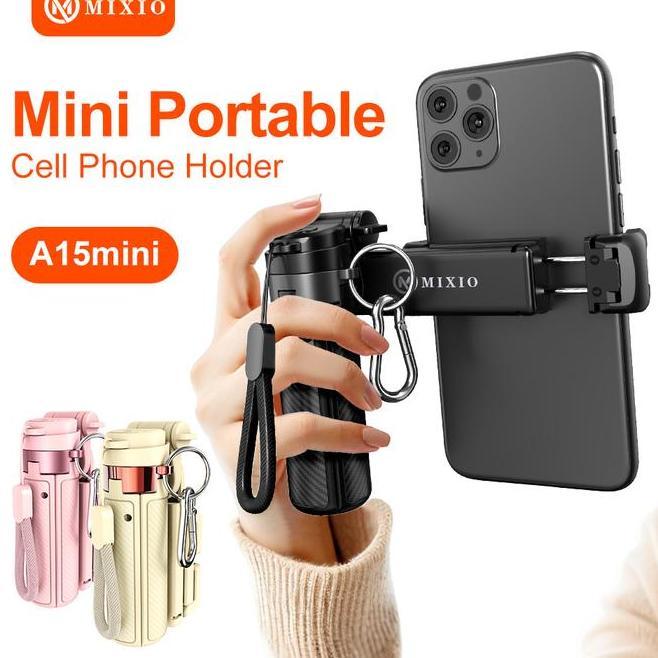 Mixio A15 Mini Poet Grip Tri Mini Selfie Sti Remote Control Tri 3 In 1 Tongsis Tri Bluetooth Quad