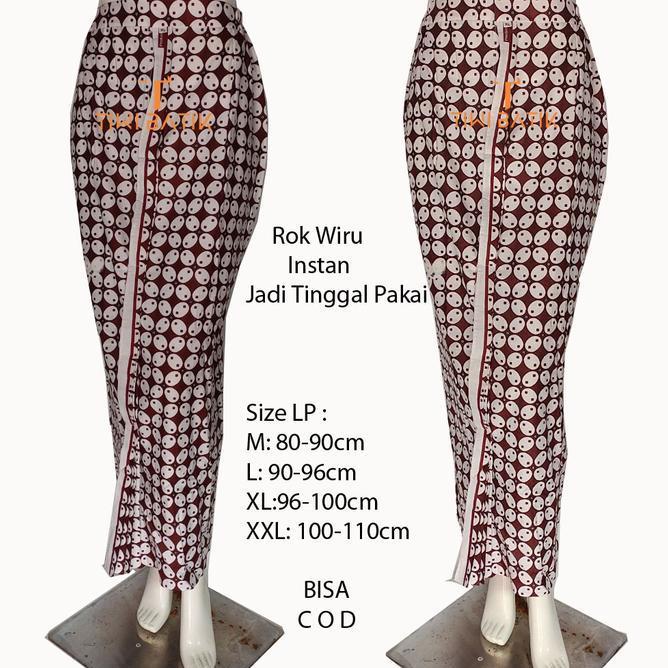 Rok Wiru Jarik Wanita Adat Jogja Instan Tinggal Pakai Rok Sobek Samping Panjang