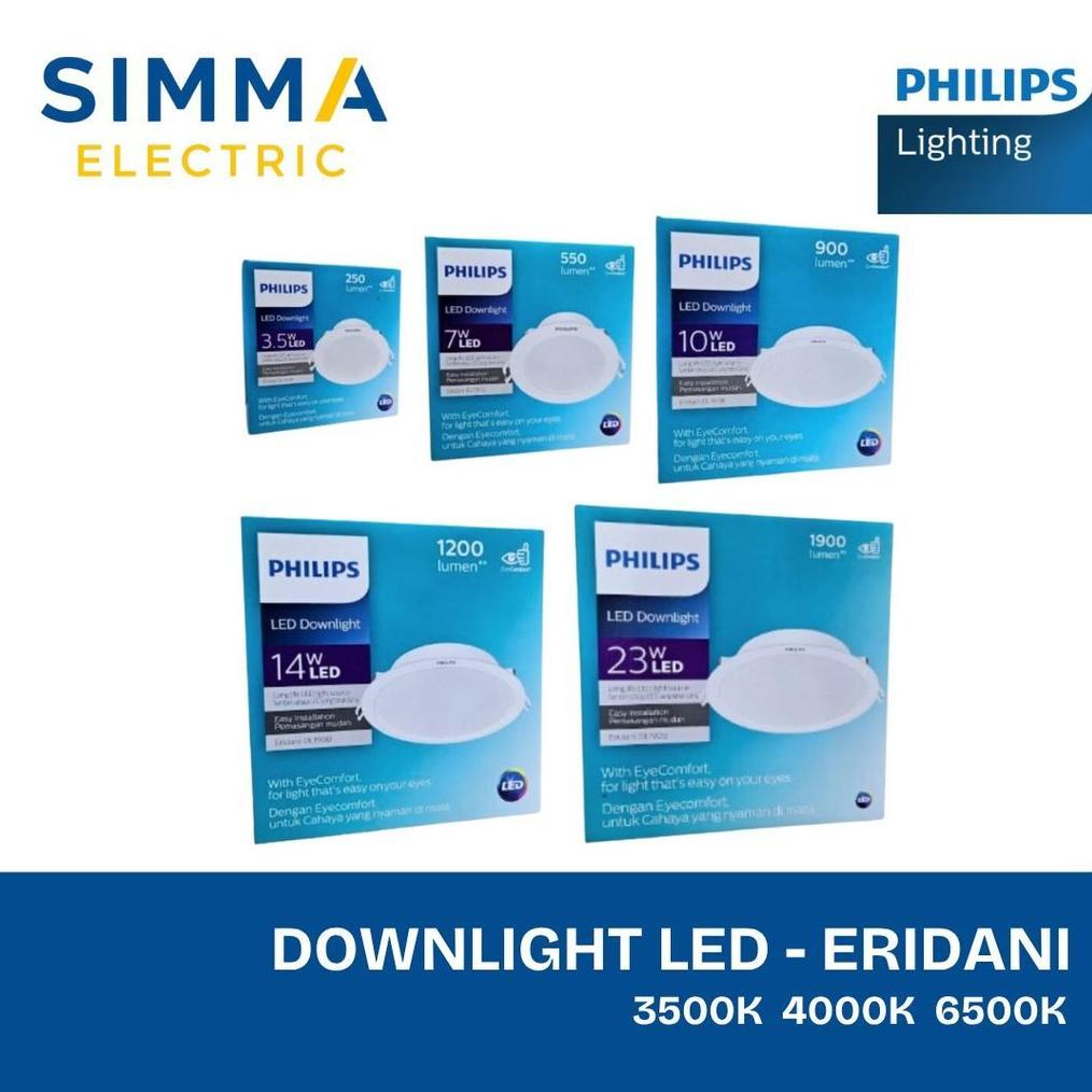 Philips Downlight LED Eridani  Lampu Downlight Plafon Termurah Simma Electric