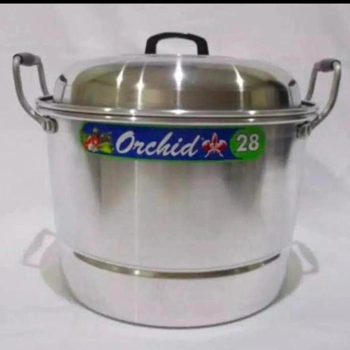 ORCHID STEAMER PANCI KUKUS DANDANG LANGSENG NASI KUE UKURAN 28 CM