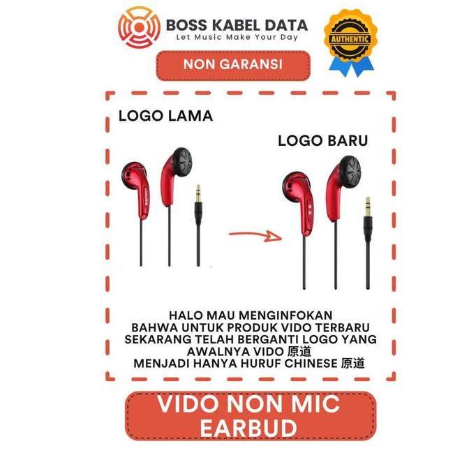 Vido Headset IEM Legend Bass Suara Jernih Non Mic