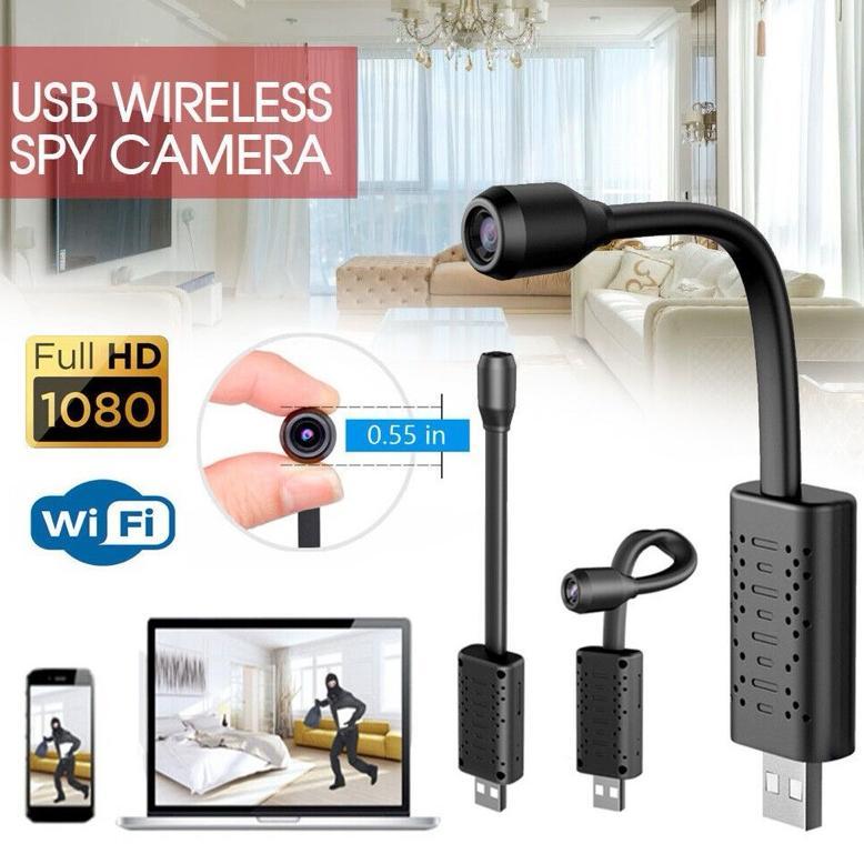 KAMERA WIFI CCTV USB APP V380 PRO HD 1080P FLEKSIBEL CCTV MINI SPY USB TANPA KABEL KONEKSI KE HP