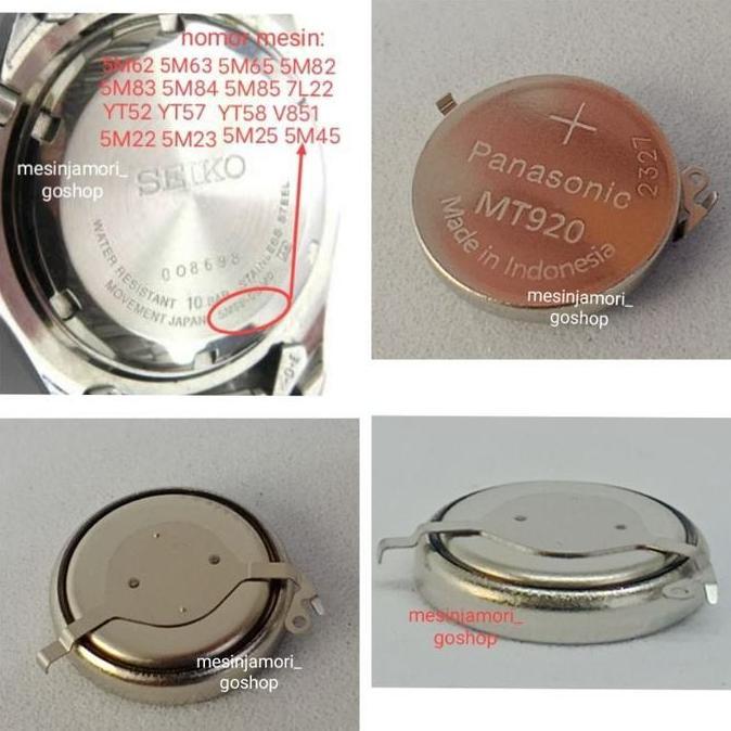 TERBARU - baterai capacitor seiko YT57 YT58 5M54 5M62 5M63 5M82 7L22 302324T ori