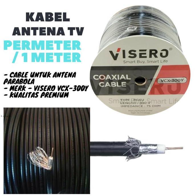 KABEL ANTENA TV RG6 METERAN KABEL ANTENA TV PERMETER CABLE PARABOLA