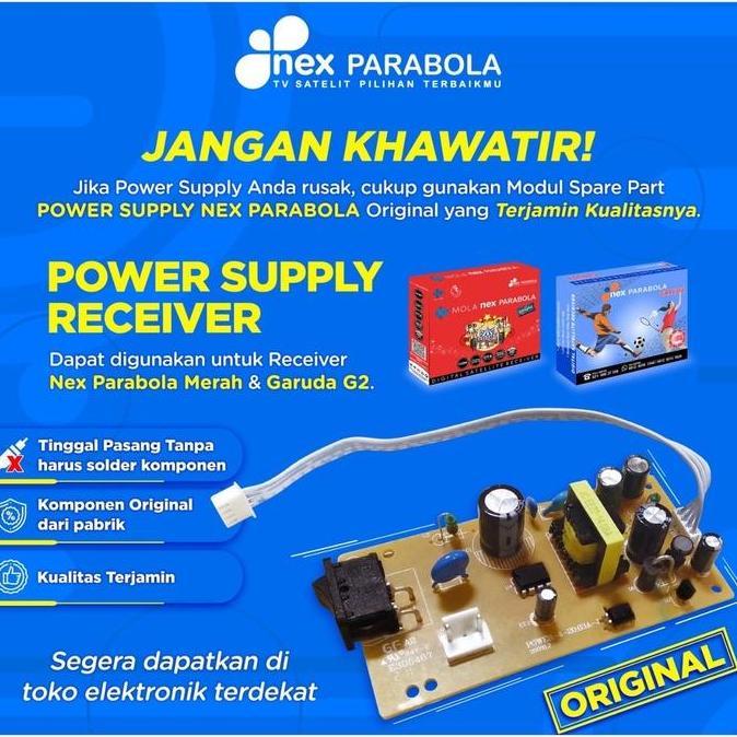 Power Supply Receiver Parabola Nex Parabola Merah Garuda G2 Biru