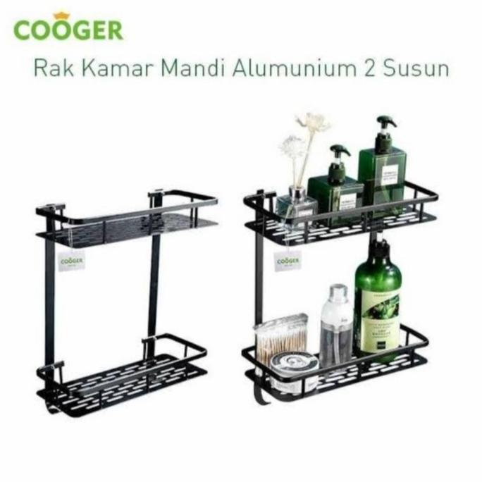 Rak Sabun Kamar Mandi Hitam 2 Susun / rak 2 susun hitam kamar mandi