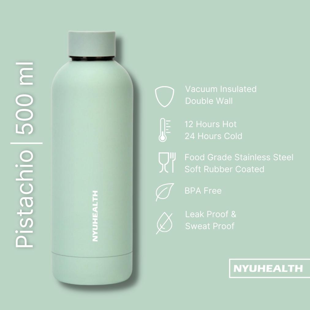 Promo Nyuhealth Botol Minum Vacuum Flask Stainless Steel Warna Pistachio 500 Ml