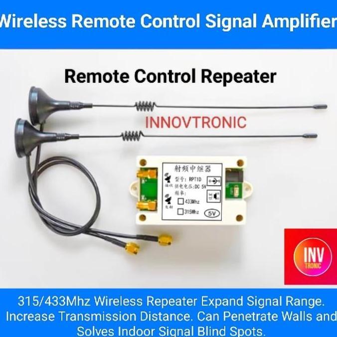 315MHz / 433MHz Wireless Remote Control Repeater Signal Amplifier