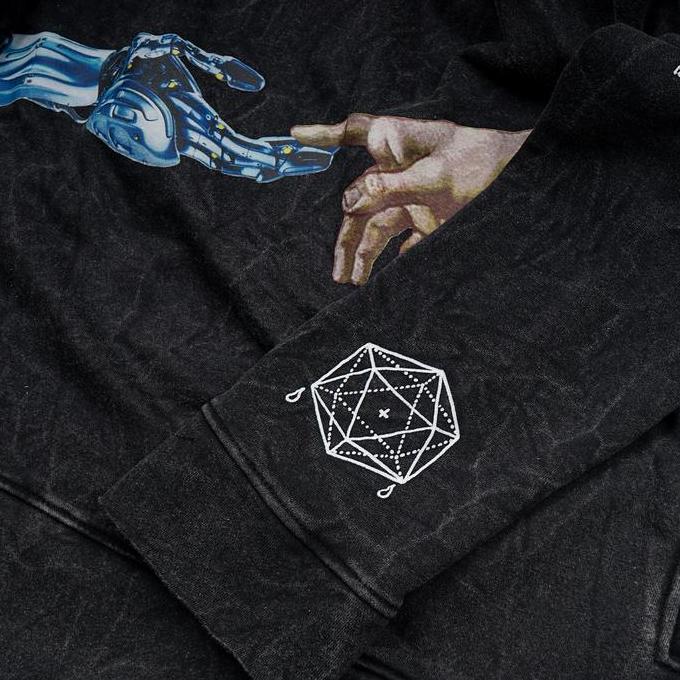 Grosir Moxie Sweatshirt Washed Unisex Touch Black Washed Hoodie Crop