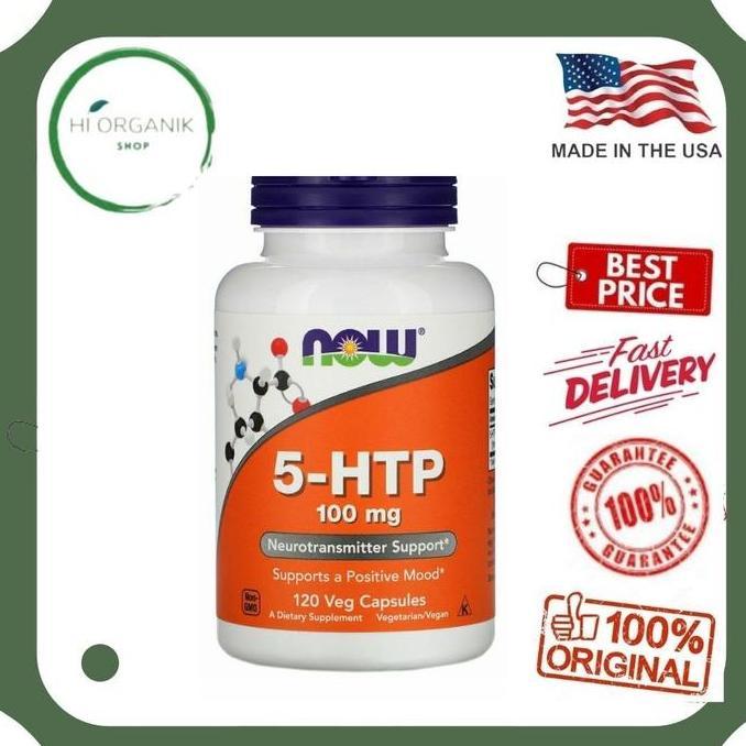 Now Foods 5-Htp 5Htp 5 Htp 100 Mg 120 Caps Support Positive Mood Original