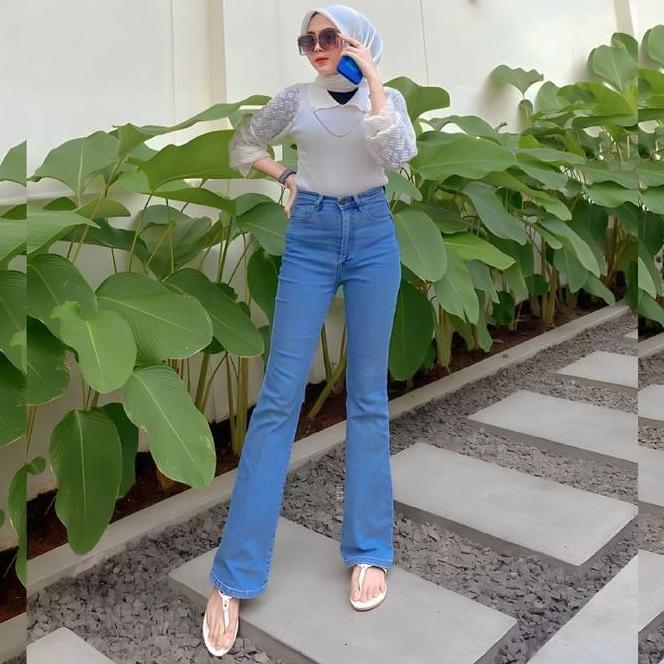 Highwaist Cutbray Jeans Wanita Bawahan Celana Panjang Cewek Dewasa