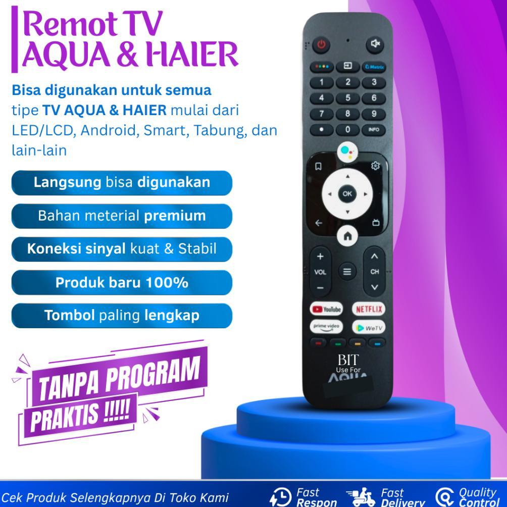 Remot Pengganti TV Android Aqua Remot TV Haier Remote Kontrol TV LED/LCD Smart TV Android TV Untuk S