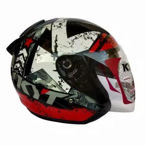 KYT GALAXY SLIDE SERI 05 BLACK RED DOUBLE VISOR ORIGINAL KYT Terlaris