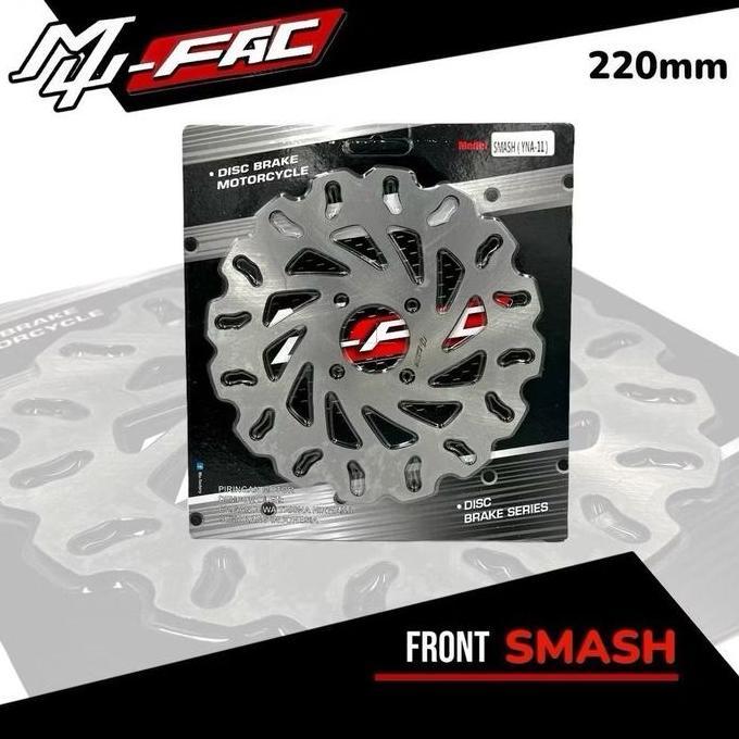 Cakram Brake MUFAC Disc Depan Suzuki SMASH 220MM Model Gerigi Polos BEST