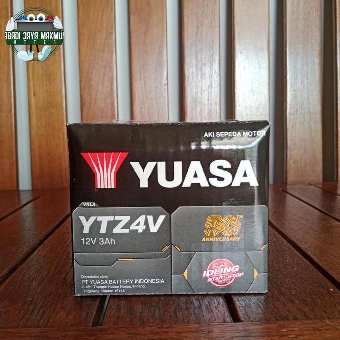 Aki untuk Honda Beat, Mio, Vario 110, Vixion Yuasa YTZ4V Yuasa Terlaris