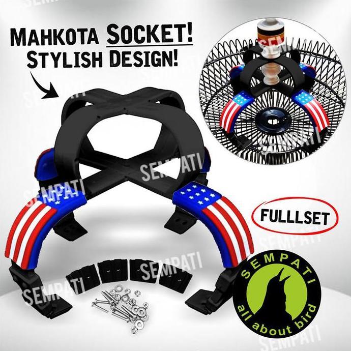 SEMPATI MAHKOTA SANGKAR MURAI SOCKET SOKET KAPTEN AMERIKA MAHKOTA KANDANG BURUNG MURAI ANIS SHOCKET 