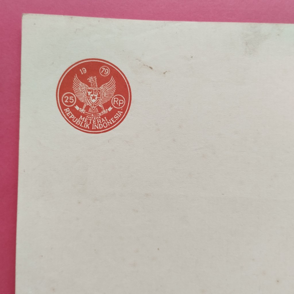 Kertas Segel Rp 25 Tahun 1979 Single
